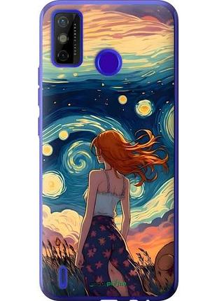 Чехол на tecno spark 6 go ke5 девушка арт текно спарк 6 гo ке5