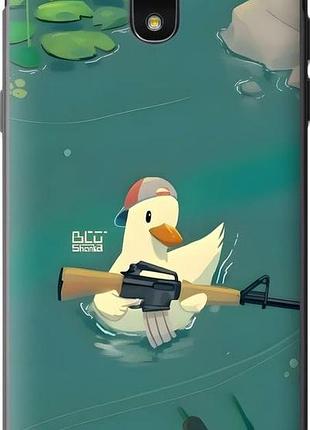Чехол на samsung galaxy j7 2018 уточка с автоматом самсунг й7 2018