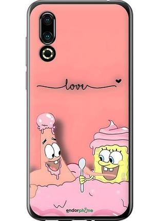 Чехол на meizu 16s спанч боб, sponge bob мейзу 16с