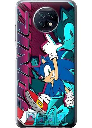 Чехол на xiaomi redmi note 9t соник sonic сяоми редми ноут 9т