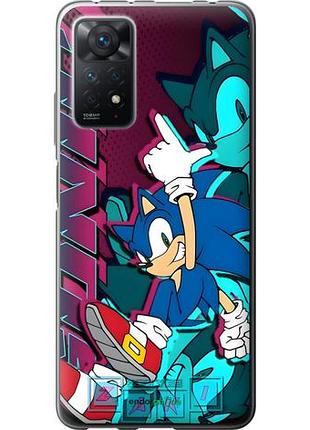 Чехол на xiaomi redmi note 11 pro соник sonic сяоми редми ноут 11 про