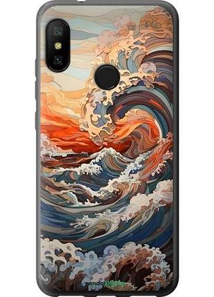 Чехол на xiaomi mi a2 lite арт волны сяоми ми а2 лайт