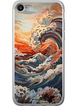 Чехол на iphone se 2022 арт волны айфон се 2022