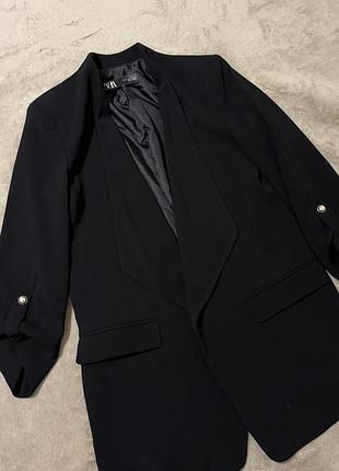Піджак zara, вільний (не оверсайз) без ґудзиків, розмір s