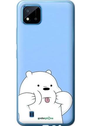Чехол на realme c20a милый мишка риалми с20а