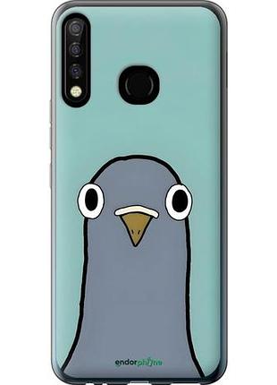Чехол на tecno camon 12 cc7 голубь текно камон 12 сс7