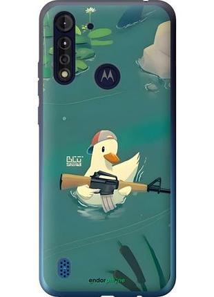 Чехол на motorola g8 power lite уточка с автоматом моторола г8 повер лайт