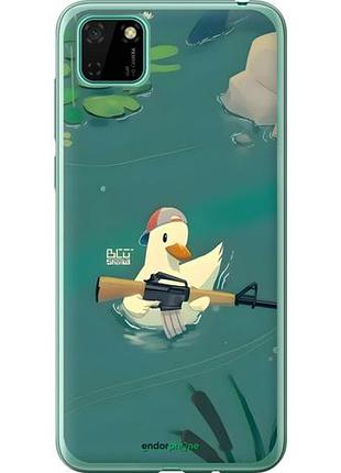 Чехол на huawei y5p уточка с автоматом хуавей у5p