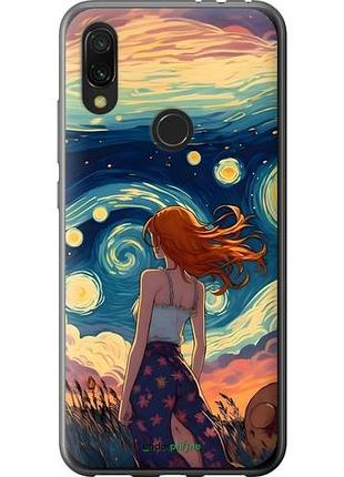 Чехол на xiaomi redmi 7 девушка арт сяоми редми 7