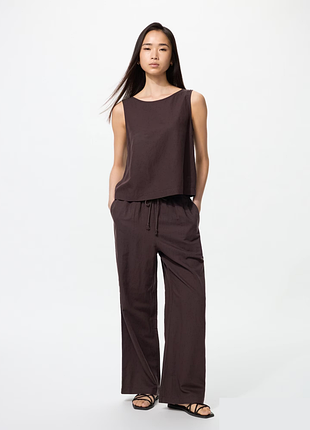 Брюки з лляної суміші uniqlo (473791)