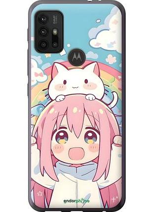 Чохол на motorola moto g20 дівчинка аніме веселка