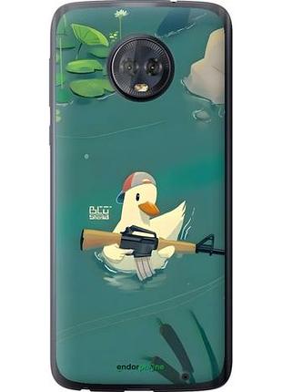 Чехол на motorola moto g6 plus уточка с автоматом моторола мото г6 плюс