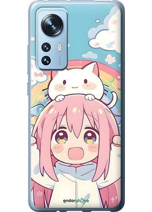 Чехол на xiaomi 12 девочка аниме радуга сяоми 12