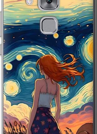 Чохол на huawei nova plus дівчина арт