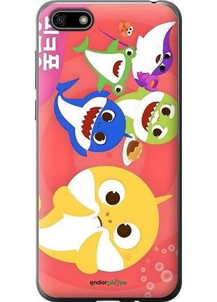 Чехол на huawei honor 7a бейби шаркс хуавей хонор 7а