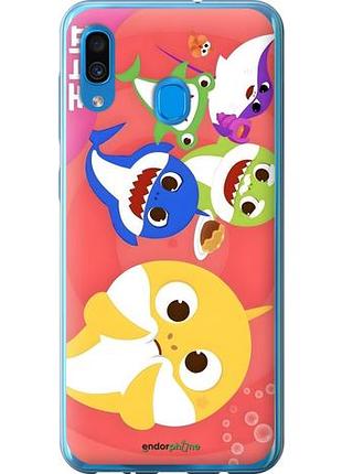 Чехол на samsung galaxy a20 2019 a205f бейби шаркс самсунг а20 2019 а205ф