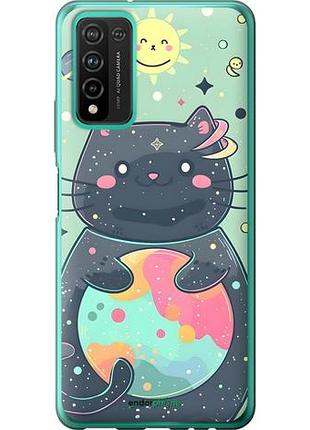 Чехол на huawei honor 10x lite милый котик хуавей хонор 10х лайт