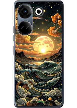 Чехол на tecno camon 20 pro арт волны текно камон 20 про
