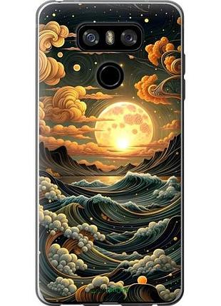 Чехол на lg g6 арт волны лг г6