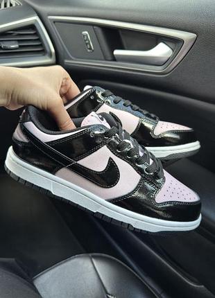 Кроссовки nike sb dunk low pink black patent