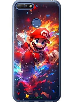 Чехол на huawei y6 prime 2018 супер марио хуавей у6 прайм 2018