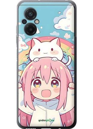 Чохол на xiaomi poco m5 дівчинка аніме веселка