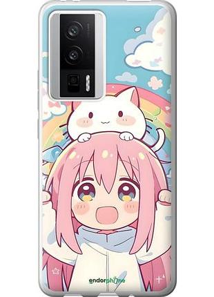 Чохол на xiaomi redmi k60 дівчинка аніме веселка