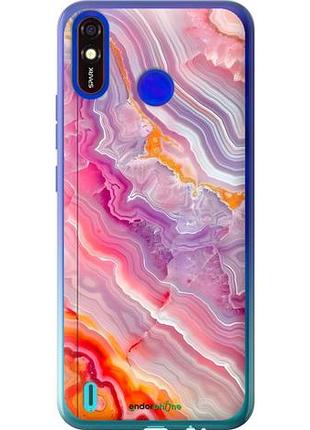 Чехол на tecno spark 4 lite мрамор 2