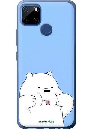 Чехол на realme c12 милый мишка риалми с12