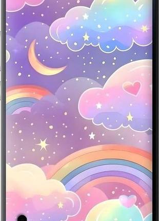 Чехол на huawei honor 6 plus облака и радуга хуавей хонор 6 плюс