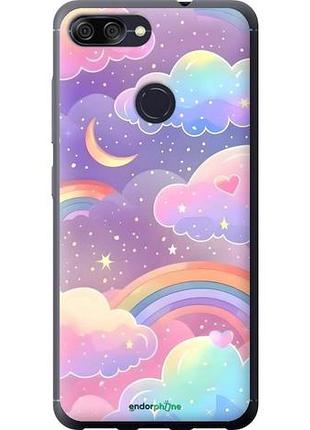 Чехол на asus zenfone max plus m1 zb570tl облака и радуга асус зенфон макс плюс м1 зетб570тл