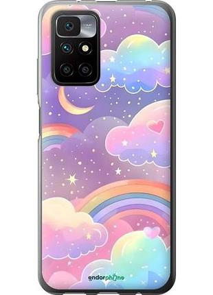Чехол на xiaomi redmi 10 облака и радуга сяоми редми 10