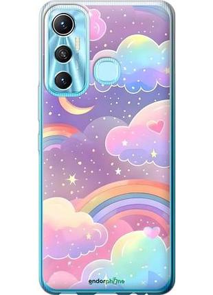 Чехол на infinix hot 11 облака и радуга инфикс хот 11