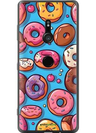 Чехол на sony xperia xz3 h9436 пончики сони эксперия хз3 х9436