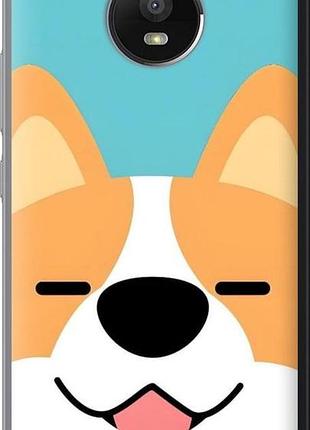 Чехол на motorola moto e4 plus забавный корги моторола мото е4 плюс