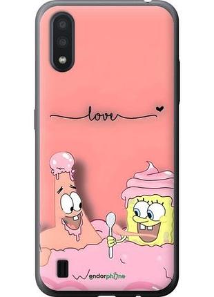 Чехол на samsung galaxy a01 a015f спанч боб, sponge bob самсунг а01 а015ф