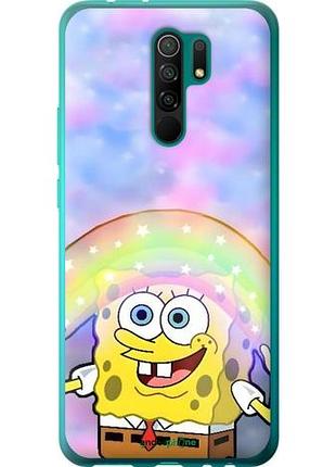 Чехол на xiaomi redmi 9 спанч боб, sponge bob сяоми редми 9