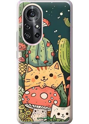 Чохол на huawei nova 8 pro коти гриби