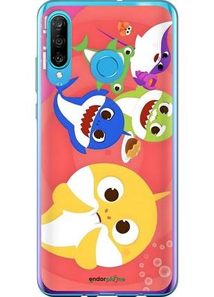 Чехол на huawei p30 lite бейби шаркс хуавей п30 лайт