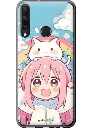 Чехол на huawei y6p девочка аниме радуга хуавей у6p