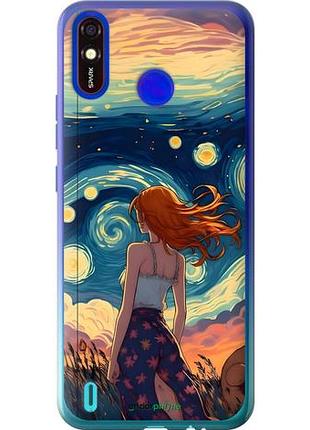 Чохол на tecno spark 4 lite дівчина арт