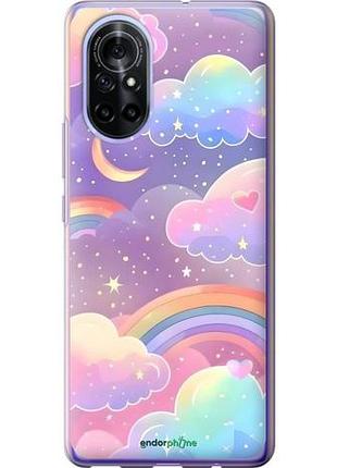 Чехол на huawei nova 8 облака и радуга хуавей нова 8