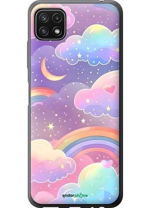 Чехол на samsung galaxy a22 5g a226b облака и радуга самсунг а22 5г а226б