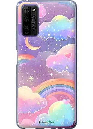 Чехол на huawei honor 30 lite облака и радуга хуавей хонор 30 лайт