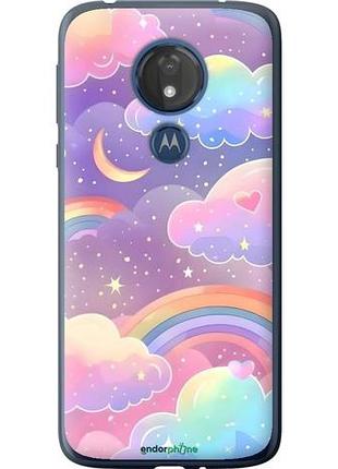 Чехол на motorola moto g7 power облака и радуга