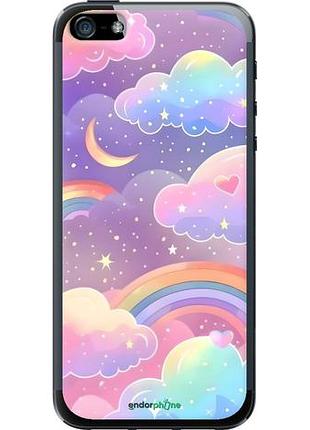 Чехол на iphone se облака и радуга айфон се