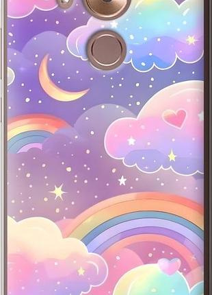 Чехол на huawei mate 8 облака и радуга
