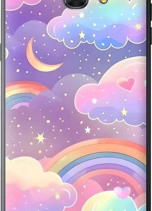 Чехол на samsung galaxy c9 pro облака и радуга самсунг с9 про