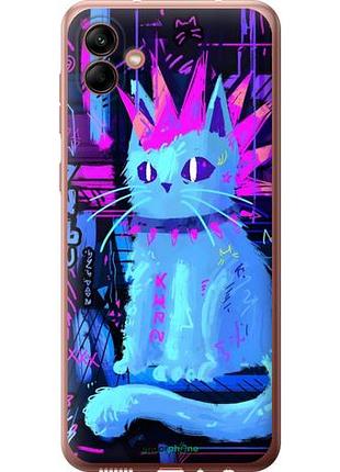 Чехол на samsung galaxy a04 a045f кот панк самсунг а04 а045ф