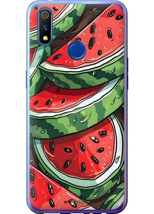 Чехол на realme x lite арбуз риалми х лайт